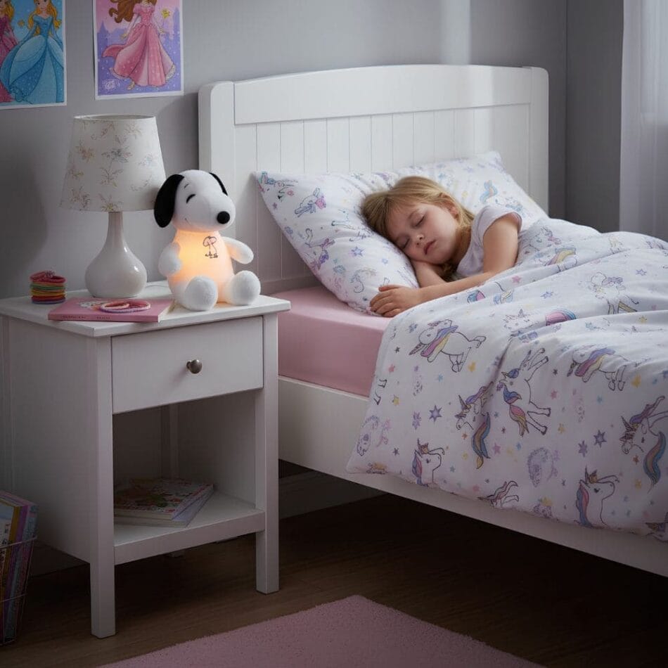 Snoopy Ademend Knuffel Met Nachtlampje En Rustig Licht De Knuffel