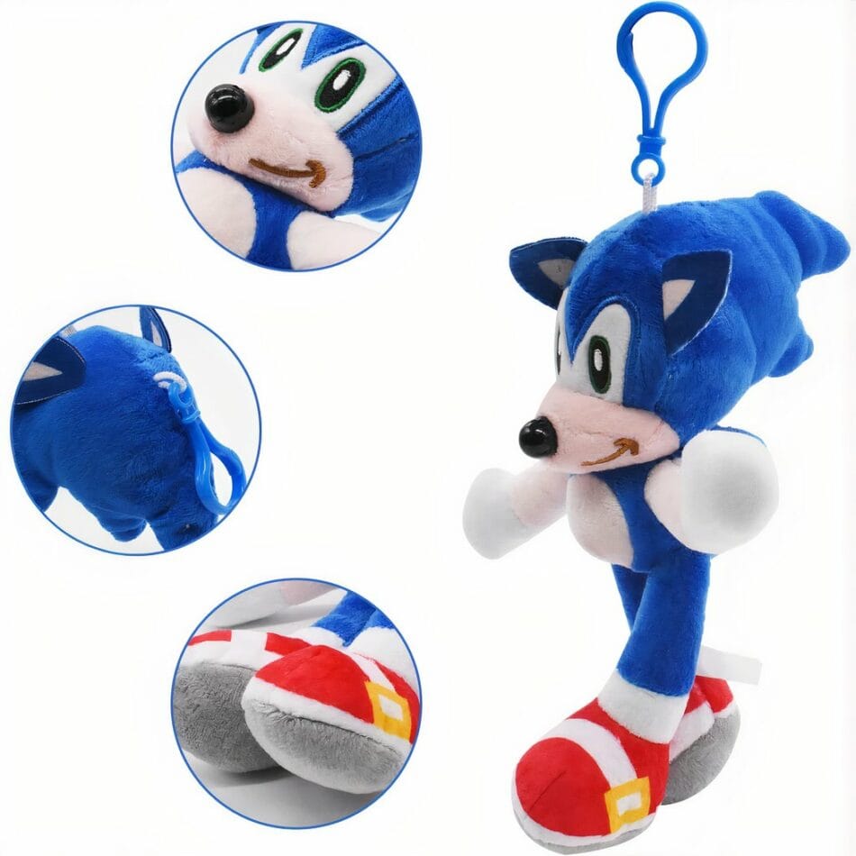 Sonic Knuffel Sleutelhanger 18 cm Pluche Egel De Knuffel