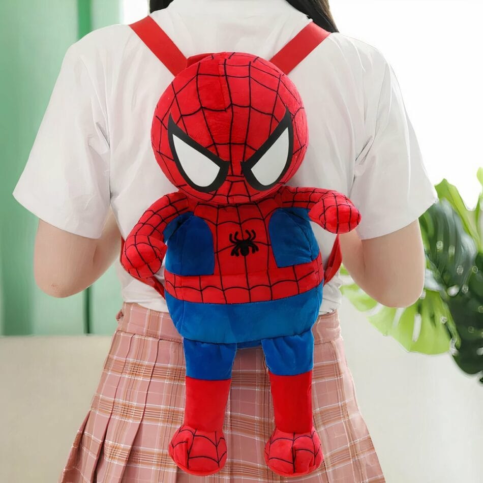 Spiderman Knuffel Rugzak Pluche Schooltas voor Kinderen De Knuffel