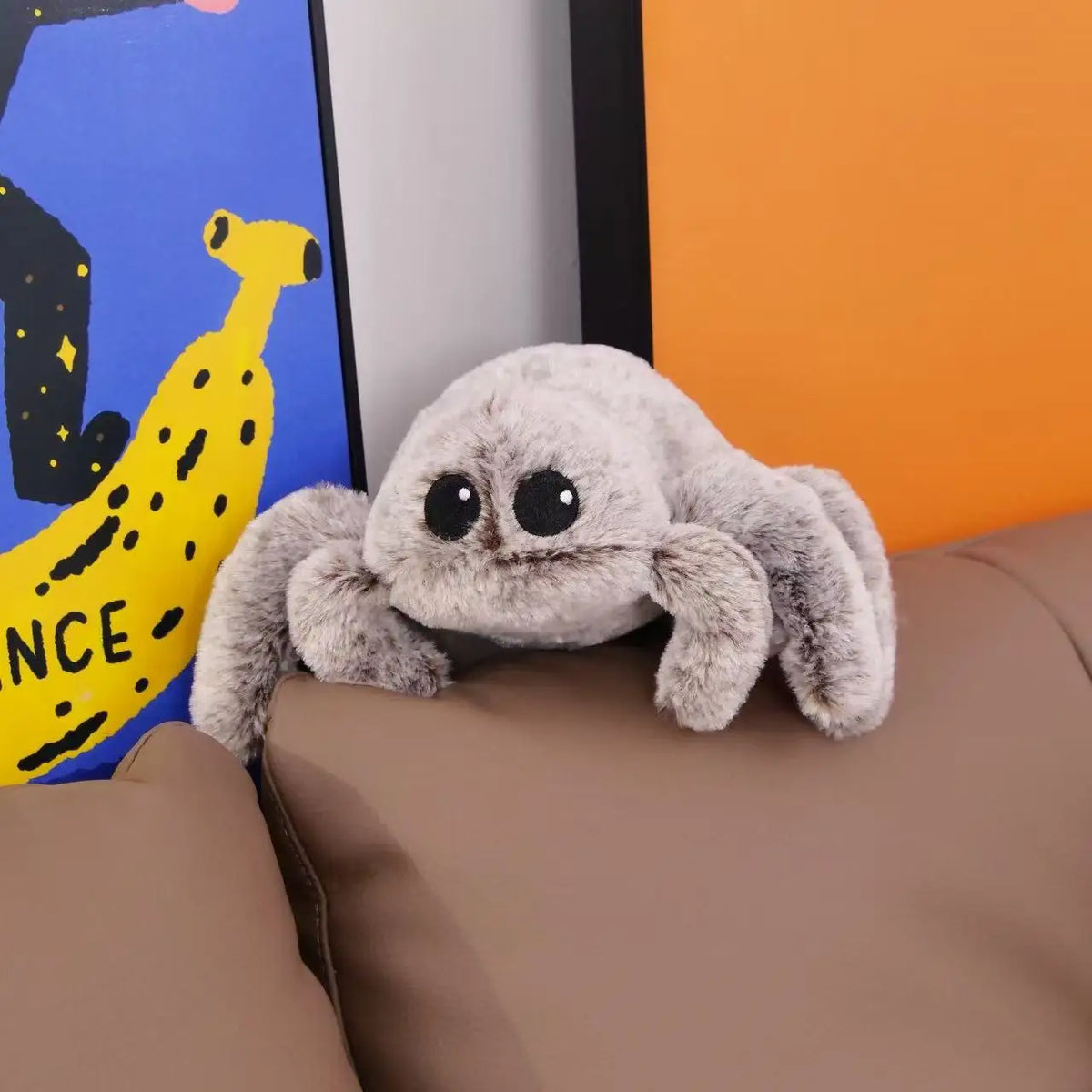 Spin Knuffel Realistisch | Grijze Pluche Spin De Knuffel