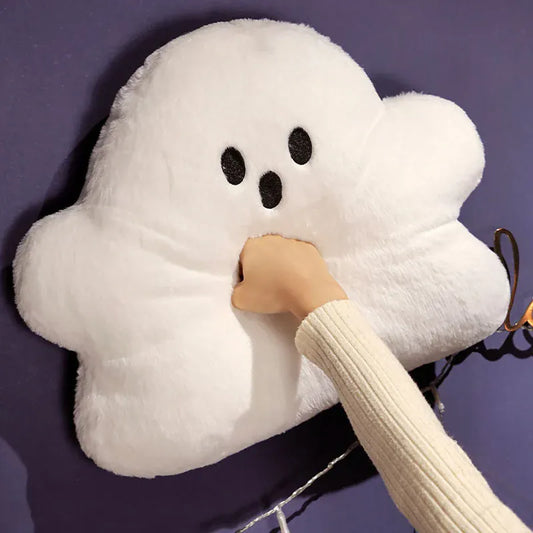 Spookje Wolk Kussen | Halloween Knuffelkussen in 3 Maten De Knuffel