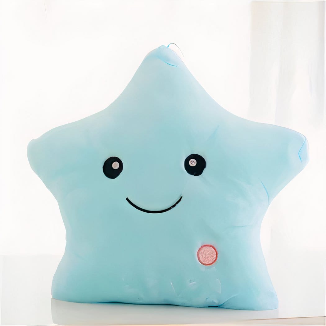 Stervormig Nachtlampje Knuffel Lichtgevende Slaapknuffel Voor Kinderen De Knuffel blauw