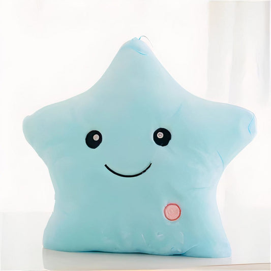 Stervormig Nachtlampje Knuffel Lichtgevende Slaapknuffel Voor Kinderen De Knuffel blauw