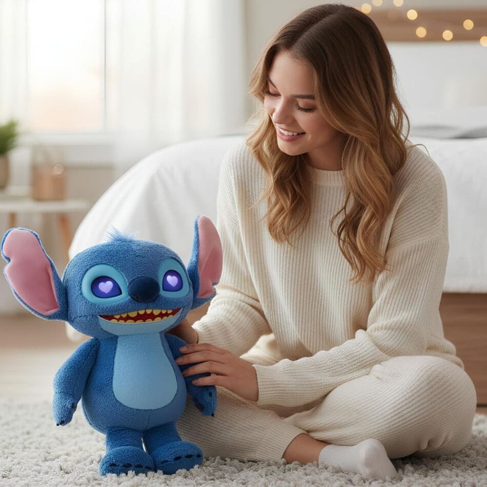Stitch Interactieve Knuffel met LED Ogen en Emoties De Knuffel