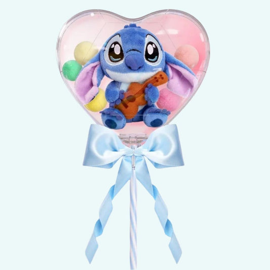Stitch Knuffel in Hartvormige Transparante Doos Valentijnsdag Geschenk De Knuffel