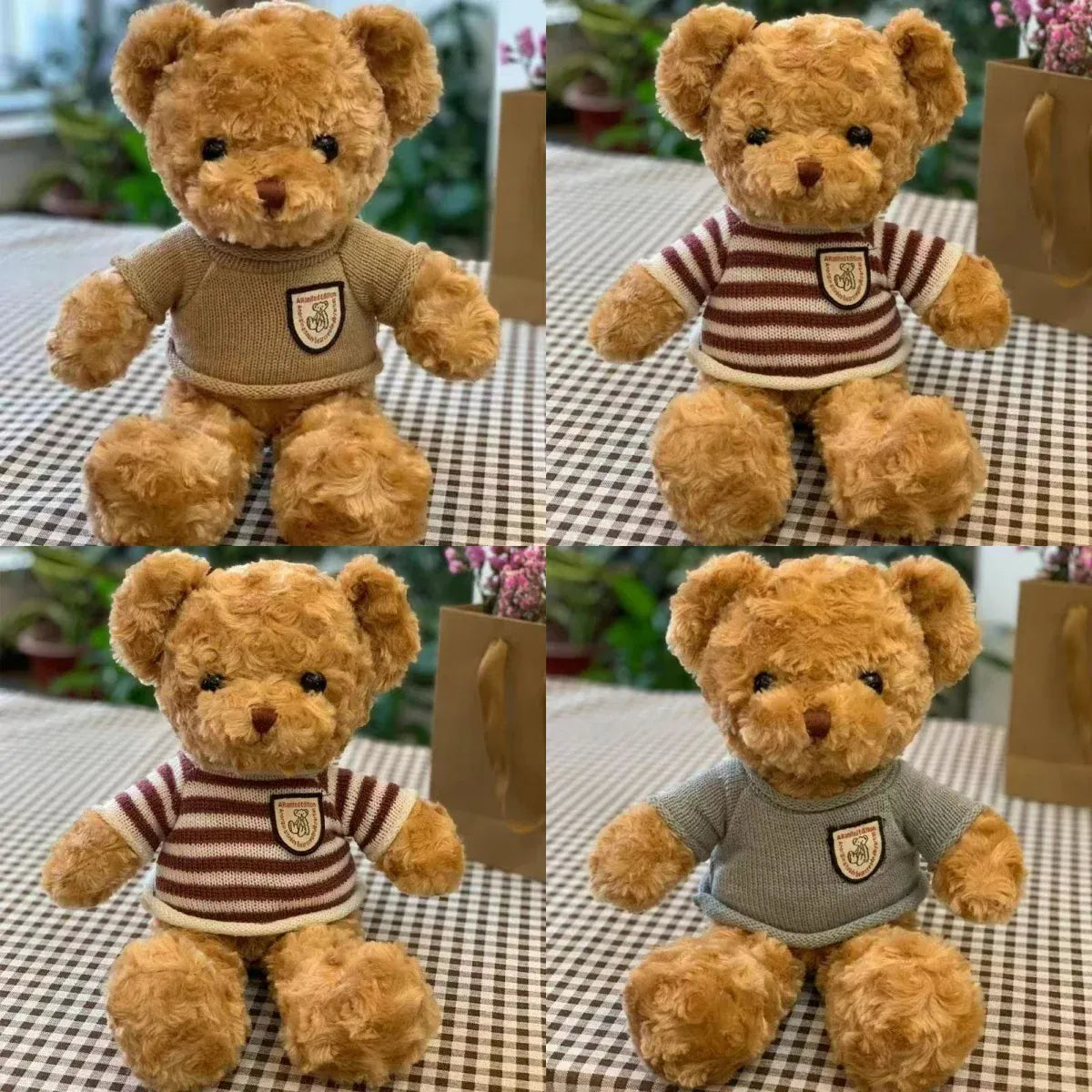 Teddybeer Knuffel met Trui 30 cm | Zachte Pluche Beer De Knuffel