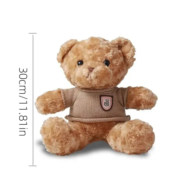 Teddybeer Knuffel met Trui 30 cm | Zachte Pluche Beer De Knuffel