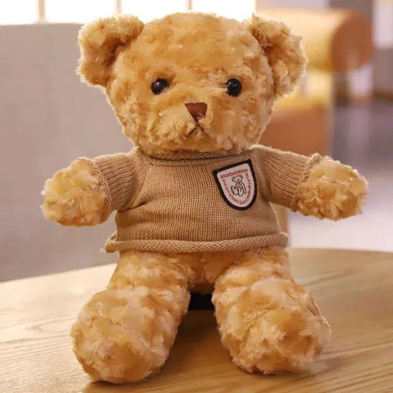 Teddybeer Knuffel met Trui 30 cm | Zachte Pluche Beer De Knuffel