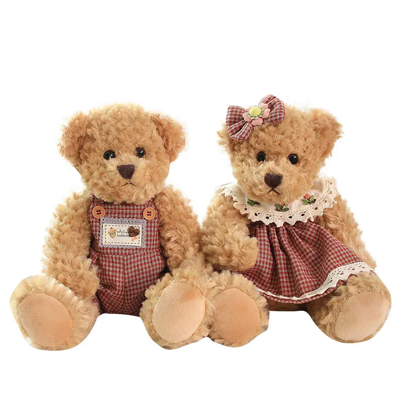 Teddybeer Koppel Set van 2 | 26 cm Beertjes met Jurk, 14 Modellen De Knuffel
