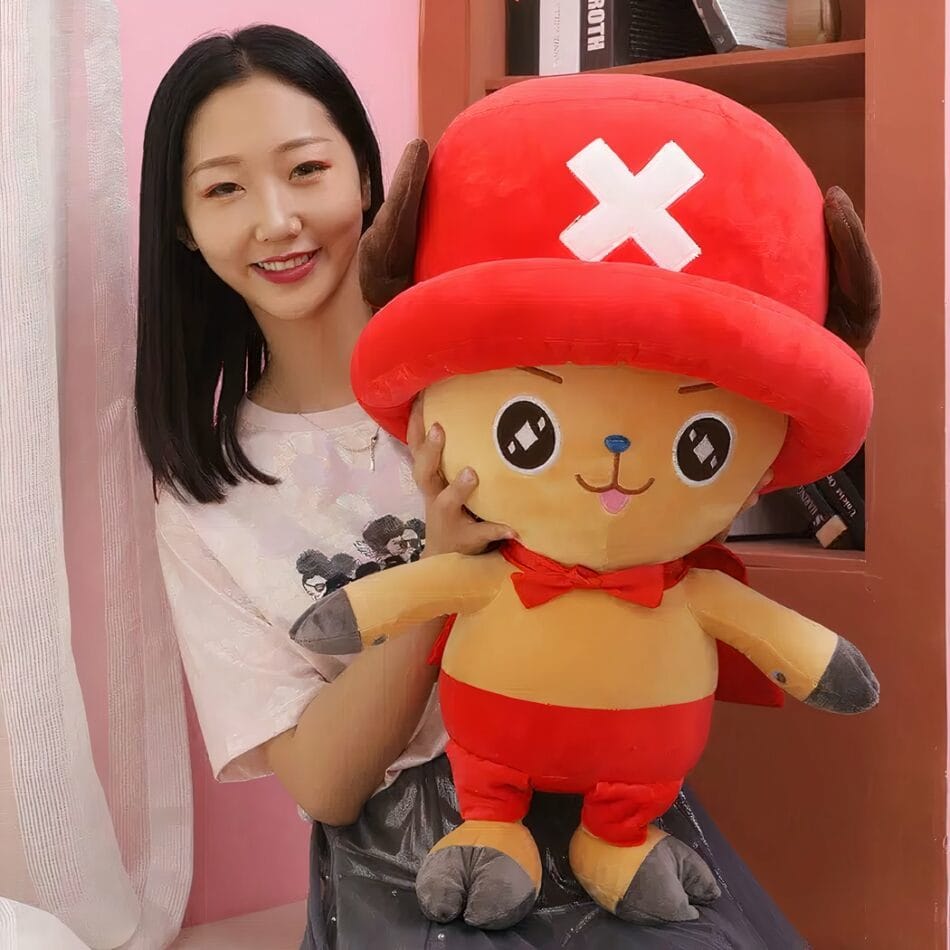 Tony Chopper Knuffel One Piece Zittende Rode 70 cm De Knuffel