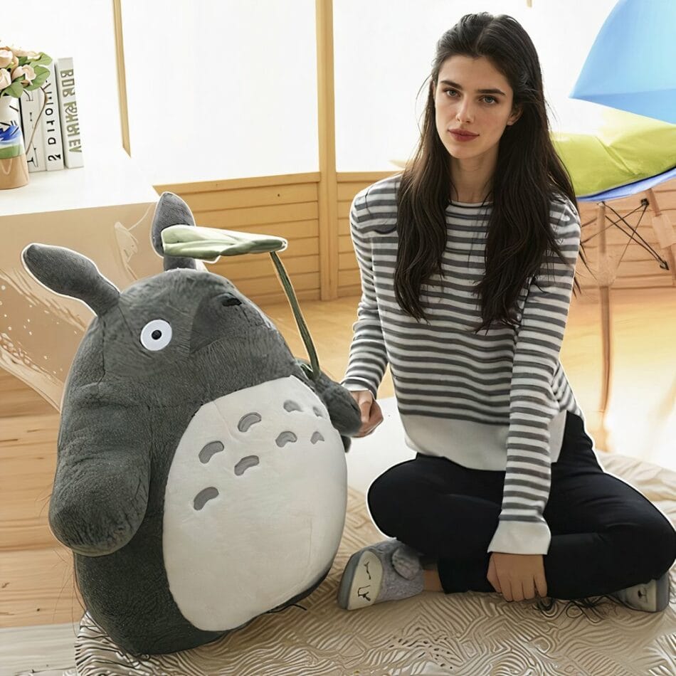 Totoro Knuffel Superzacht Met Lotusblad Paraplu De Knuffel
