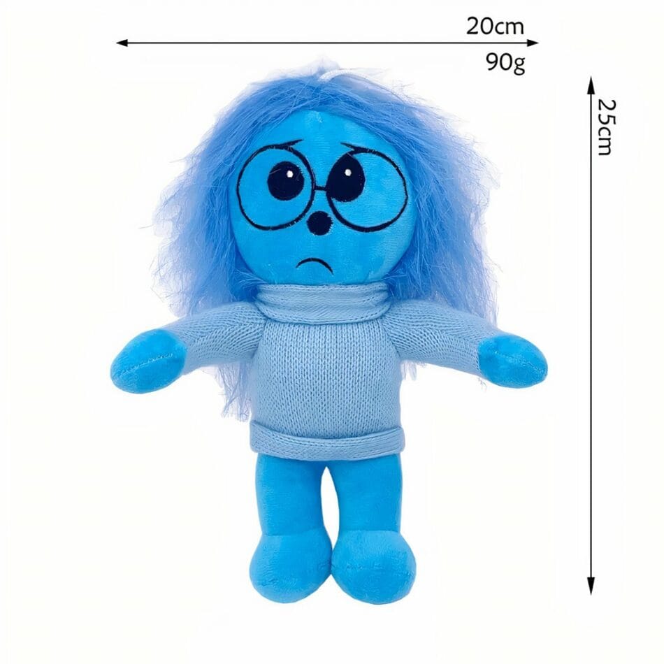 Tristesse Knuffel Vice Versa 2 Hemelblauw Gebreid Truitje Brillen De Knuffel