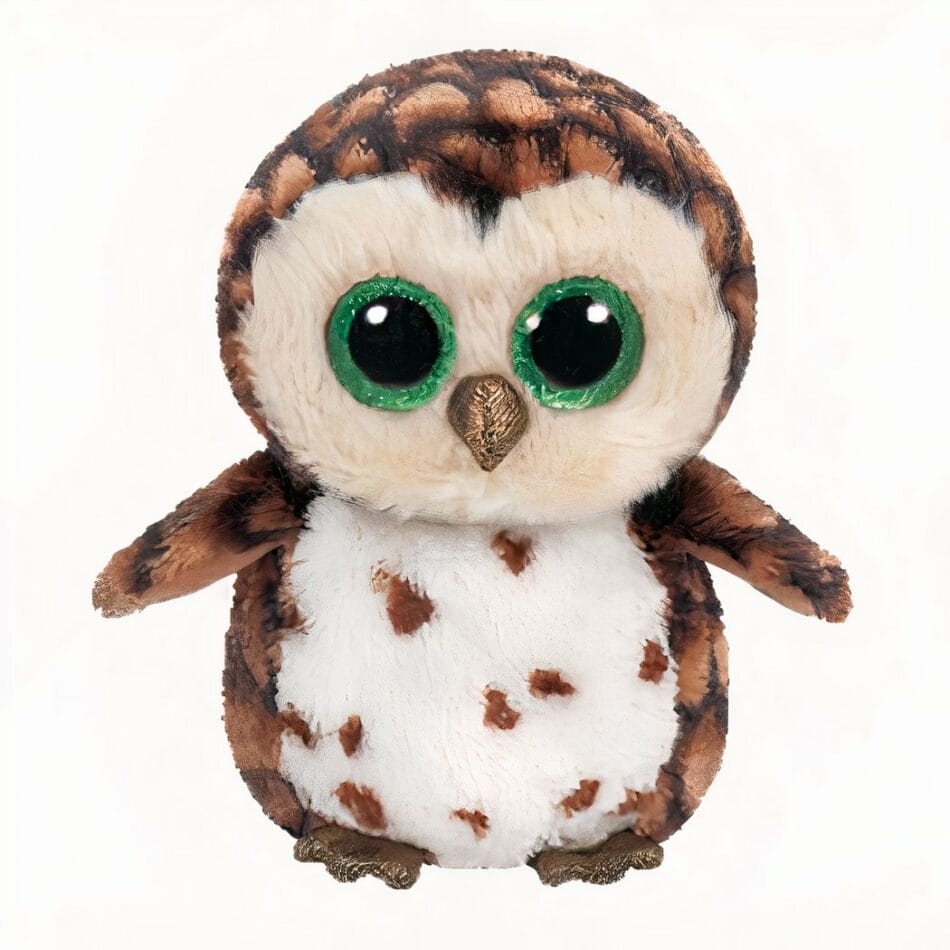 TY Knuffel Uil Kleurrijk Bruin Zachte Pluche De Knuffel