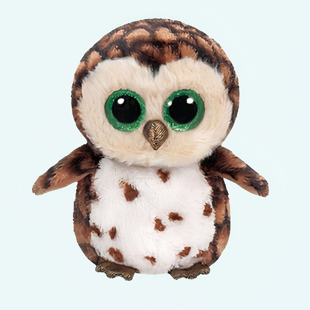 TY Knuffel Uil Kleurrijk Bruin Zachte Pluche De Knuffel