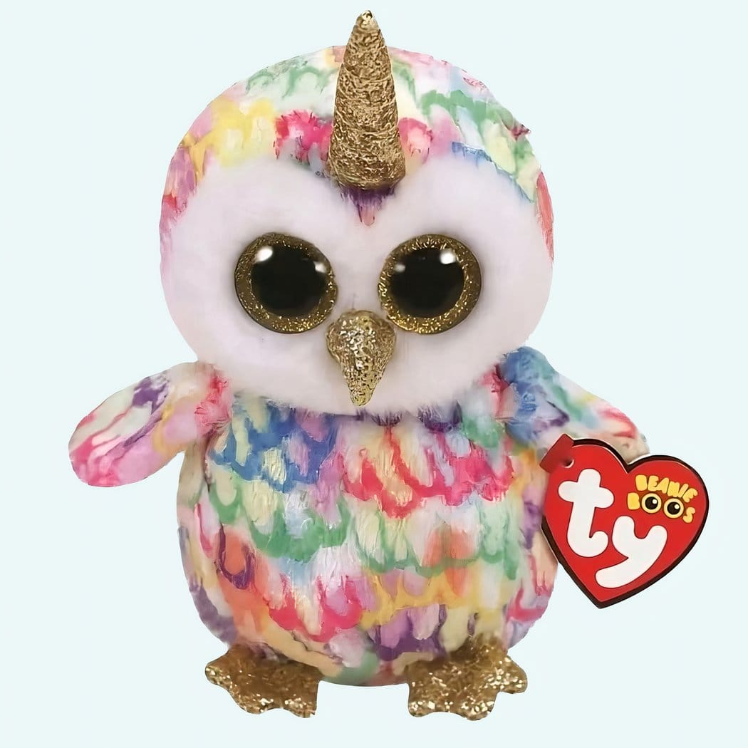 TY Knuffel Uil Kleurrijk Pastel Slaapvriendelijke Pluche De Knuffel