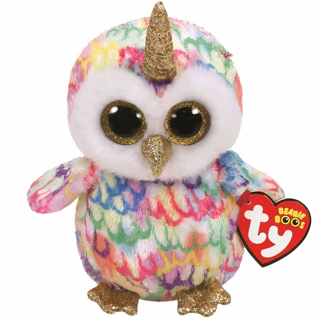 TY Knuffel Uil Kleurrijk Pastel Slaapvriendelijke Pluche De Knuffel