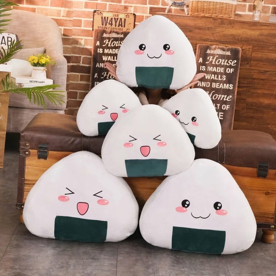 Ultra Zachte Rijstbal Knuffel Met Sushi Thema Roze Wangen De Knuffel