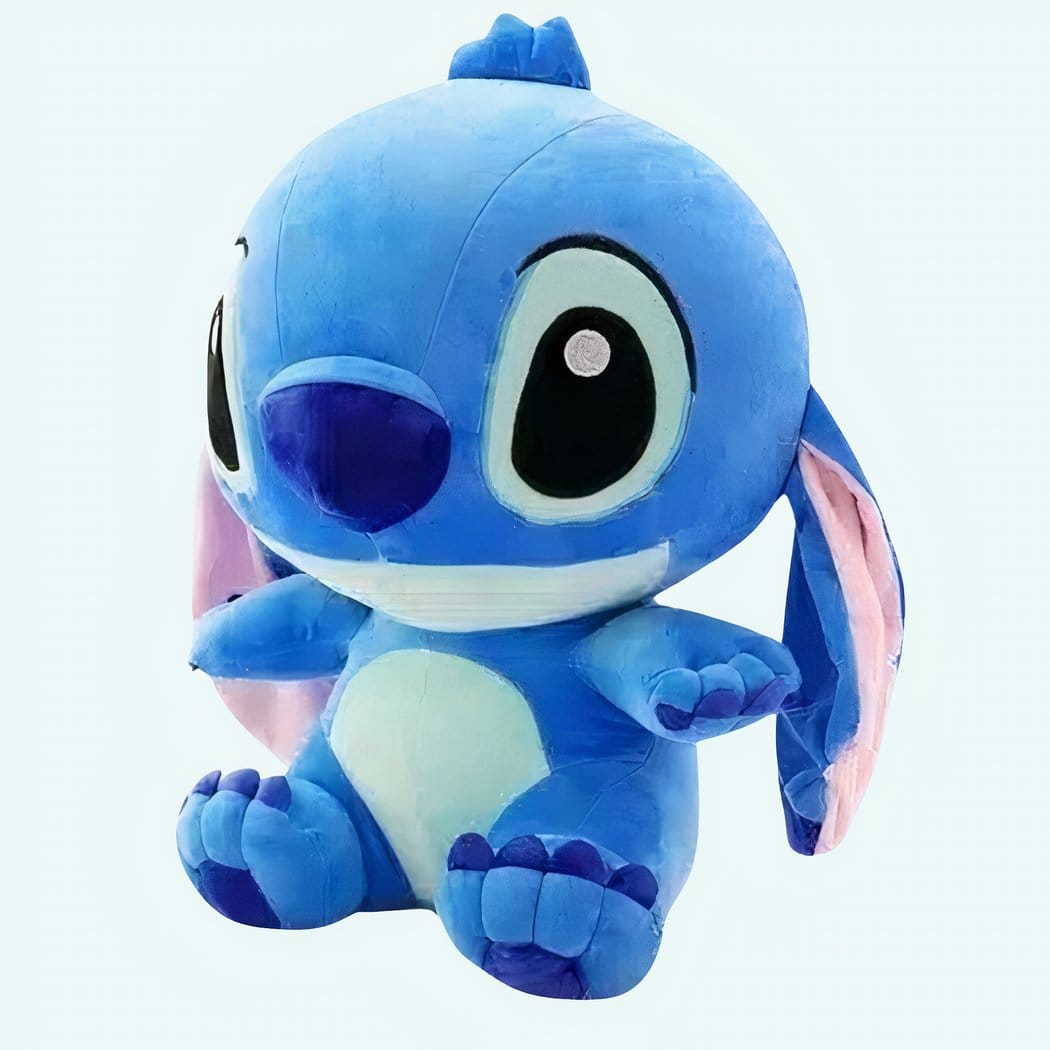 Ultrasofte Angel en Stitch Knuffel Pluche Duo met zacht vel De Knuffel 25-cm / blauw