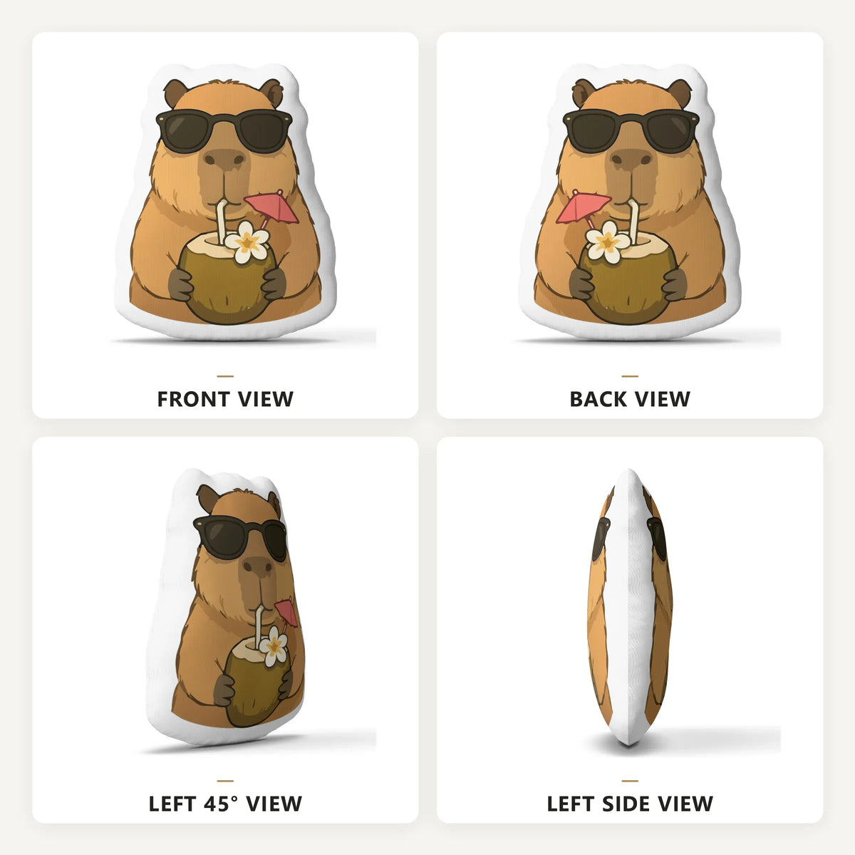 Vakantie Capybara Knuffelkussen | Tropisch Pluche Sierkussen De Knuffel