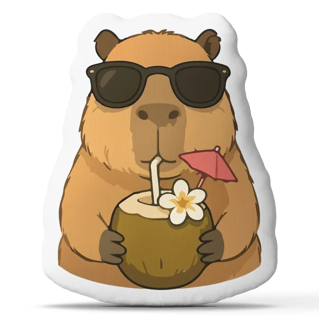 Vakantie Capybara Knuffelkussen | Tropisch Pluche Sierkussen De Knuffel
