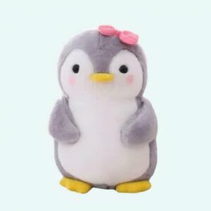 Velourszachte Knuffel Pinguïn Met Banaanvormige Staart De Knuffel