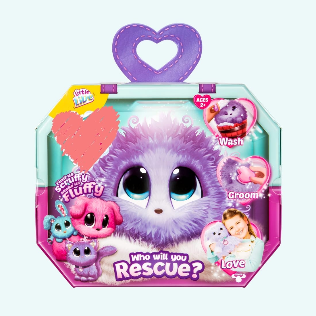 Verrassings Knuffel in Scruff A Luvs Stijl met Wateronthulling De Knuffel paars