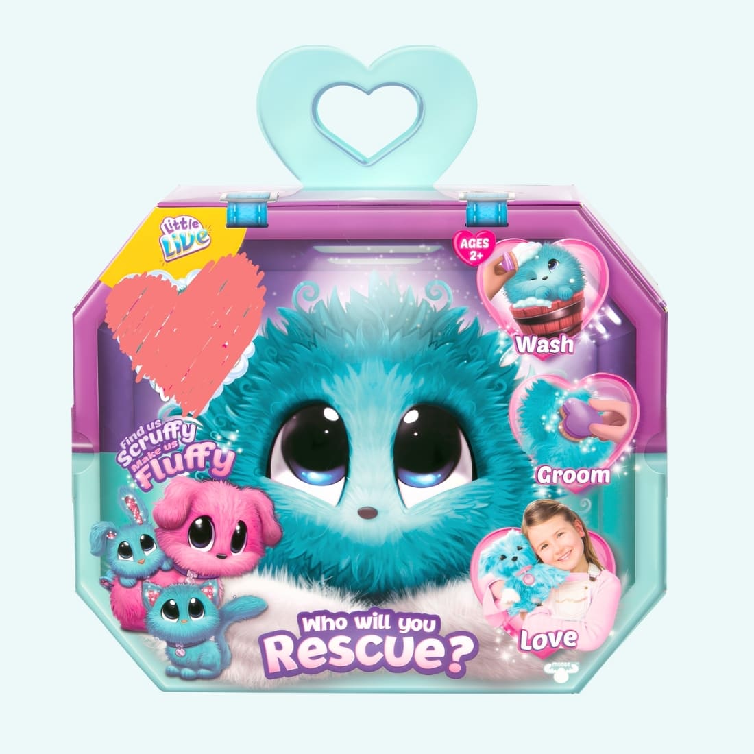 Verrassings Knuffel in Scruff A Luvs Stijl met Wateronthulling De Knuffel blauw