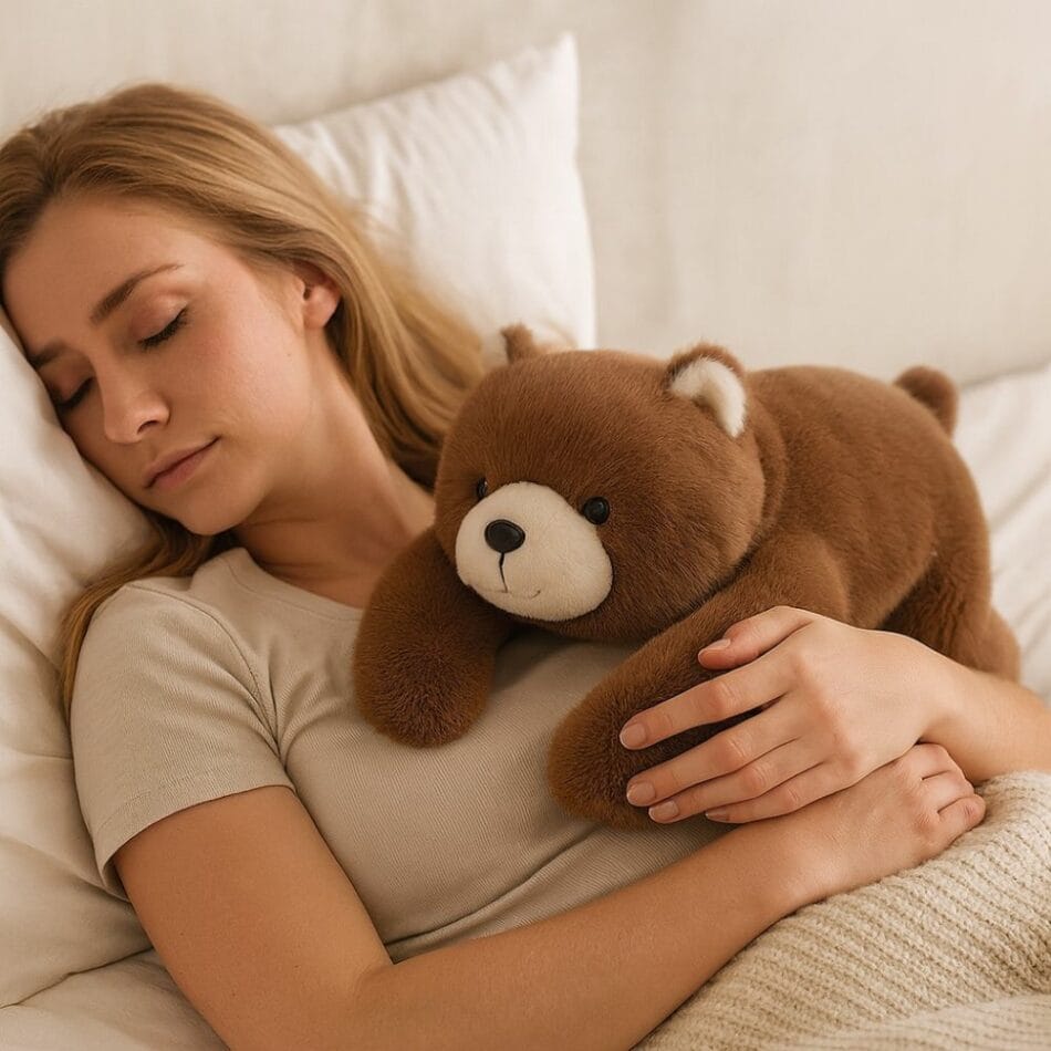 Verzwaarde Knuffelbeer Voor Rust En Slaap Door Diepe Druk De Knuffel