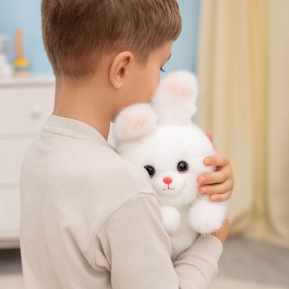 Verzwaarde Konijn Knuffel Wit 2 Kg Kalmerende Slaapknuffel De Knuffel