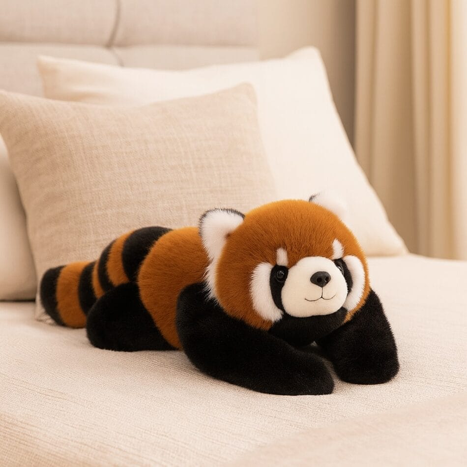 Verzwaarde Rode Panda Knuffel met Gewichtsverdeling voor Comfort De Knuffel