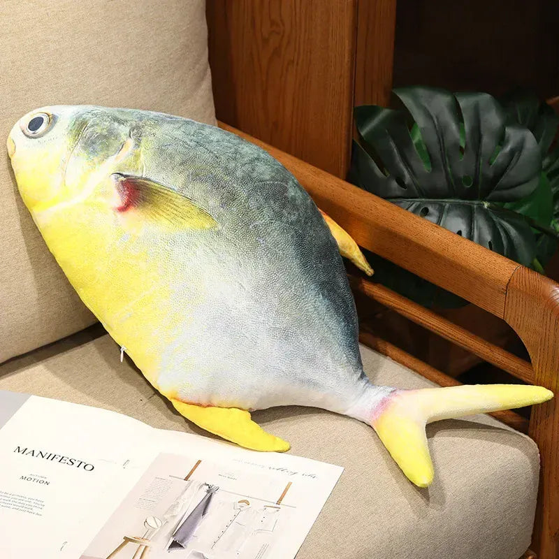 Vis Knuffel 3D XXL | Realistische Pluche Zalm en Tonijn tot 100 cm De Knuffel 40 cm / Pampus