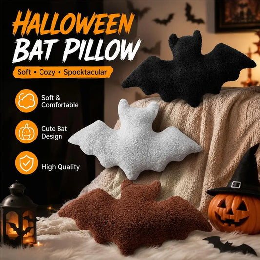 Vleermuis Kussen | Gothic Halloween Sierkussen in 3 Kleuren De Knuffel