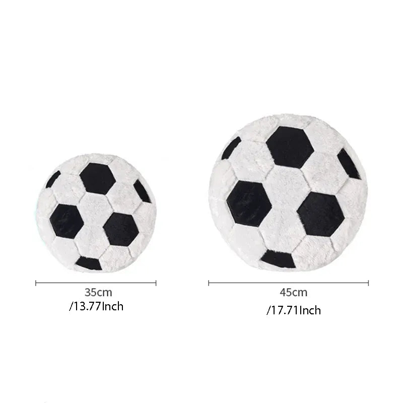 Voetbal Knuffelkussen | Pluche Voetbalkussen De Knuffel