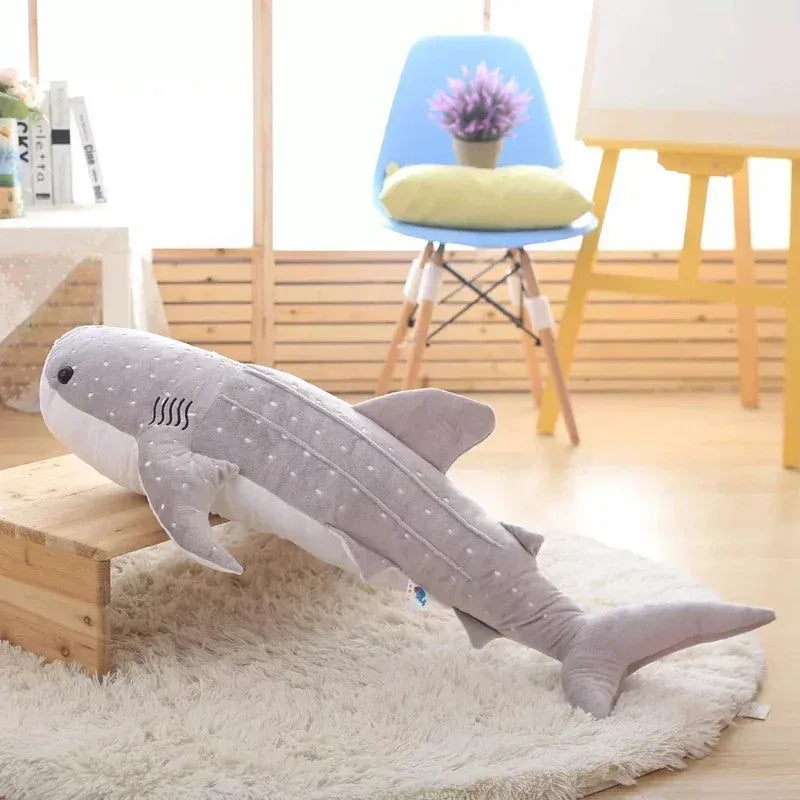 Walvishaai Knuffelkussen | Lang Knuffelkussen 50 tot 100 cm De Knuffel Grijs / 100 cm
