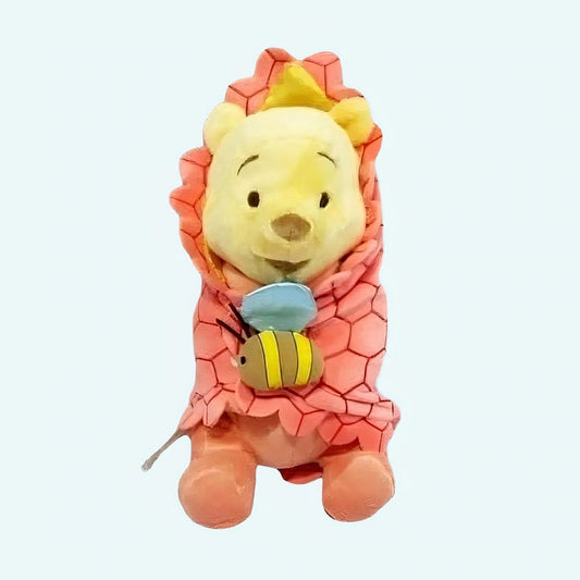 Winnie de Pooh Knuffel met Roze Deken en Jurkje De Knuffel