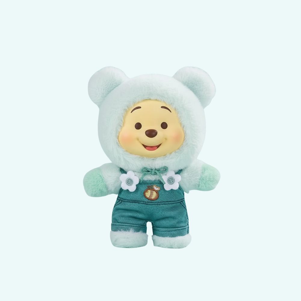 Winnie de Pooh Labubu-Stijl Knuffel in Pastelkleuren De Knuffel groen