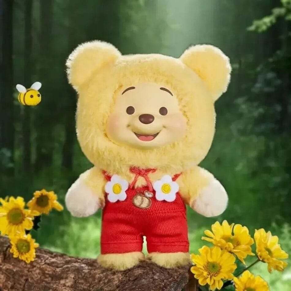 Winnie de Pooh Labubu-Stijl Knuffel in Pastelkleuren De Knuffel