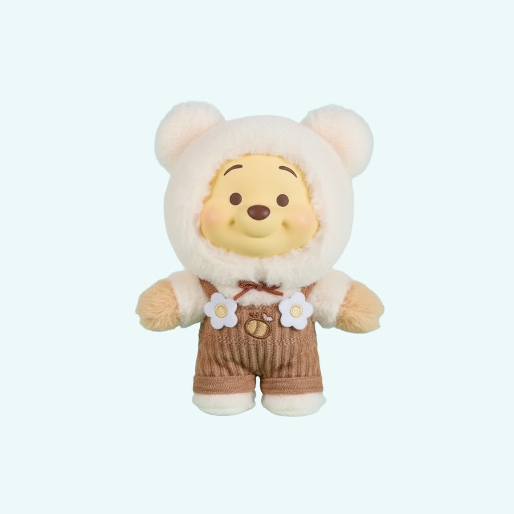 Winnie de Pooh Labubu-Stijl Knuffel in Pastelkleuren De Knuffel bruin