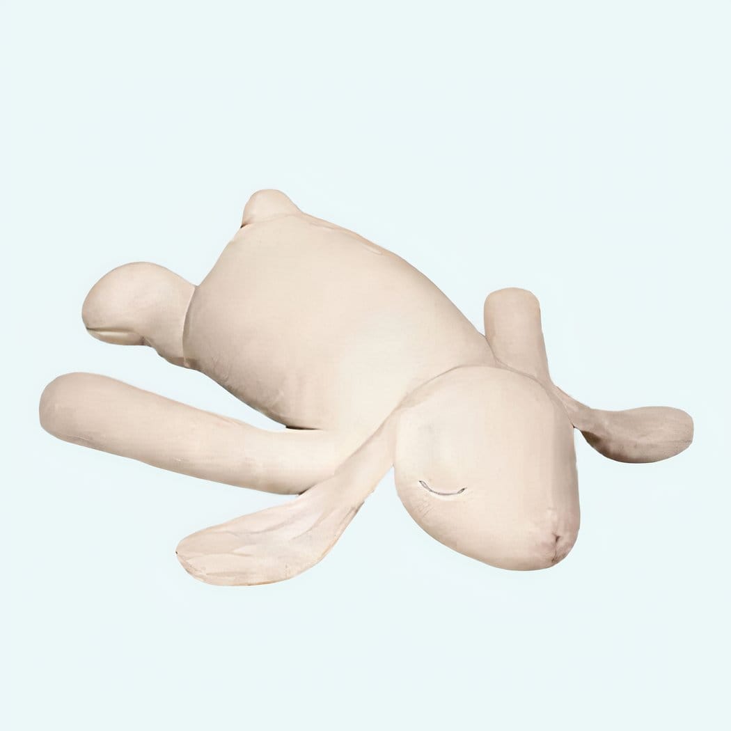 Wit Reuzen Knuffelkonijn met Lange Zijden Oren De Knuffel