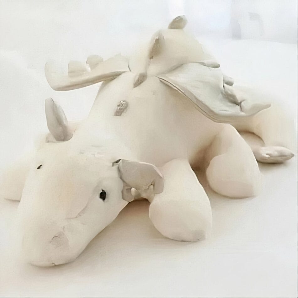 Witte Draak Knuffel Volant Met Zachte Pluche En Grote Vleugels De Knuffel