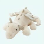 Witte Draak Knuffel Volant Met Zachte Pluche En Grote Vleugels De Knuffel