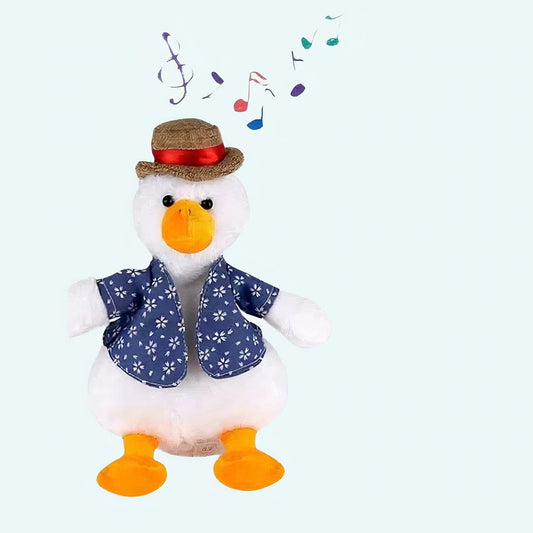 Witte Eend Knuffel met Dansvloer en Muzikale Beweging De Knuffel