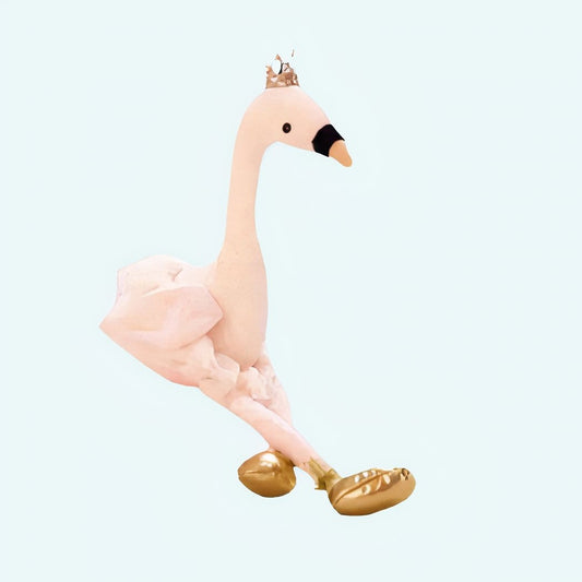 Witte Flamingo Knuffel Met Lange Nek En Kroon De Knuffel
