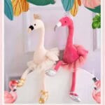Witte Flamingo Knuffel Met Lange Nek En Kroon De Knuffel