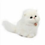 Witte Knuffel Kat En Pop Met Zachte Vacht En Realistische Uiterlijk De Knuffel