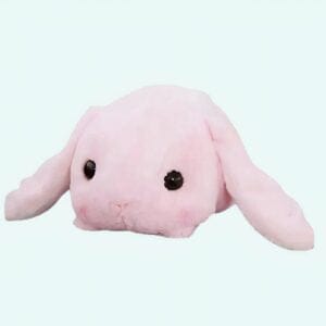 Witte Knuffel Konijn Liggend met Zijdezachte Vacht De Knuffel