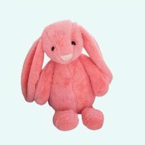 Witte Knuffel Konijn Liggend met Zijdezachte Vacht De Knuffel