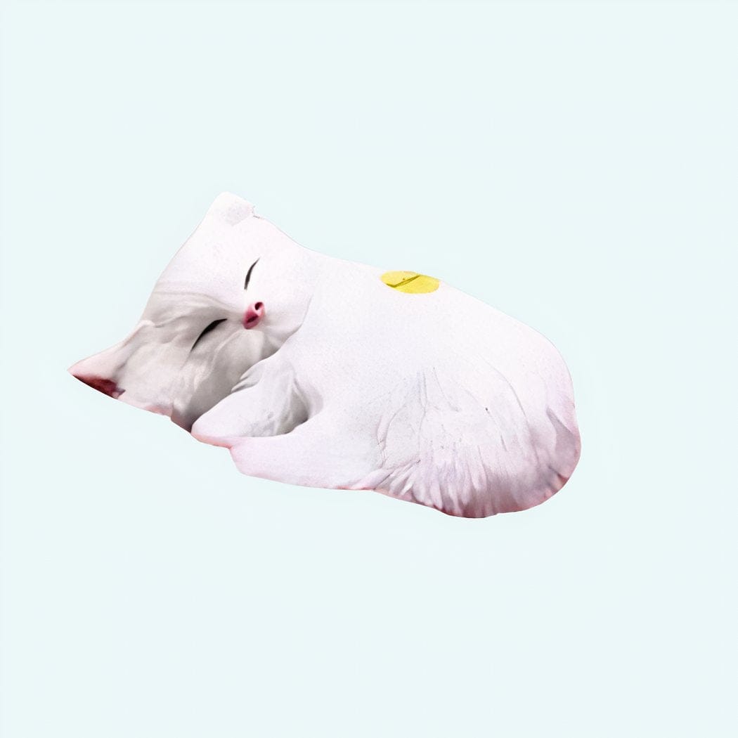 Witte Knuffel Pop Kat Slapend Zachte Pluche Voor Kinderen De Knuffel