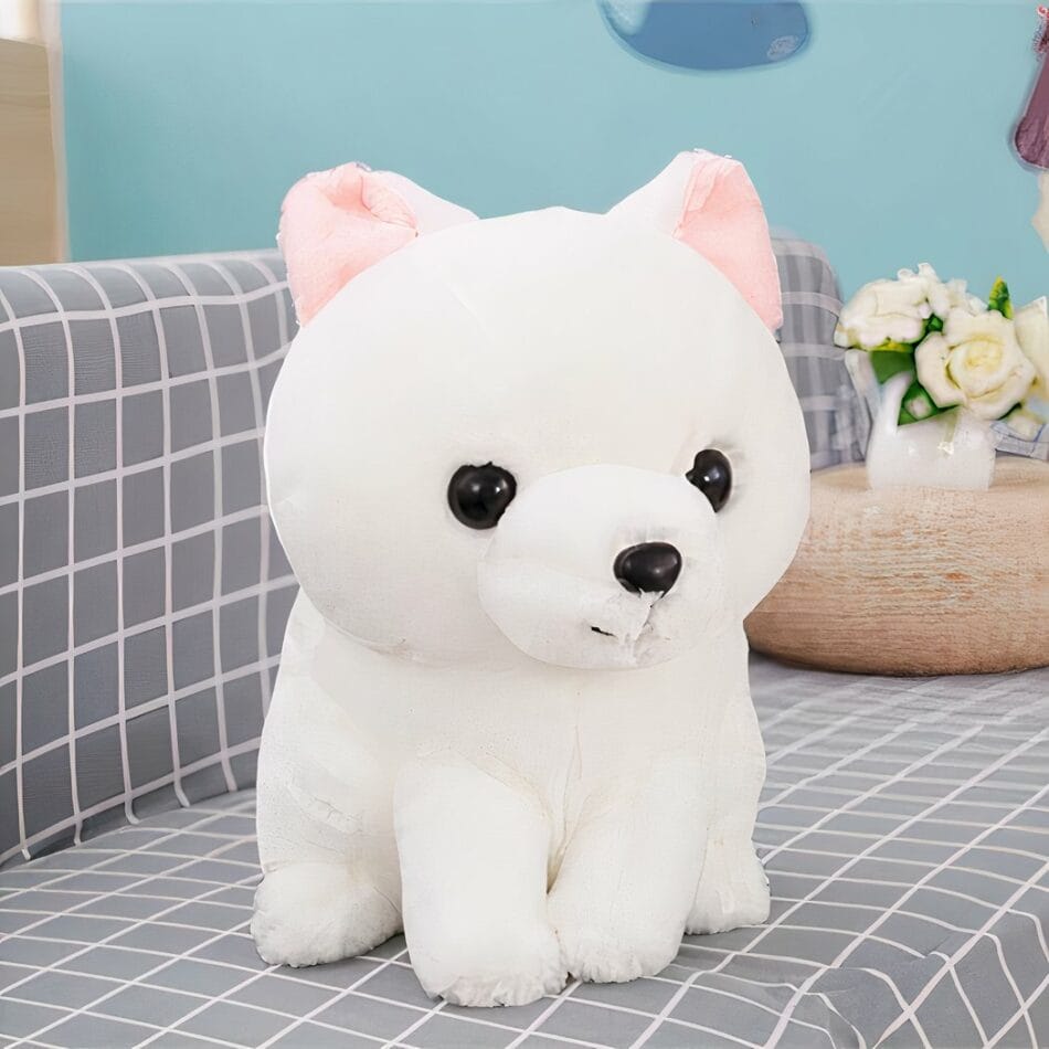 Witte Knuffel Vos 40 cm Zachte Kawaii Met Lange Staart En Roze Oortjes De Knuffel