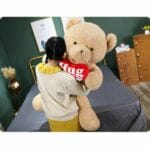 Witte Knuffelbeer 90 cm Hartvormig Ontwerp Valentijnsdag De Knuffel